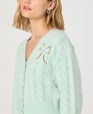 Women's V-Neck Button-Front Sweater