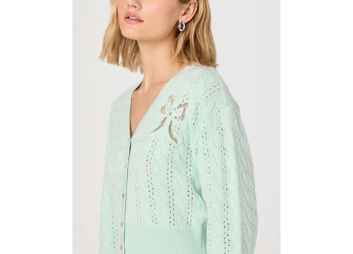 Women's V-Neck Button-Front Sweater