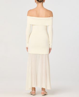 Women's Off-The-Shoulder Pull-On Dress