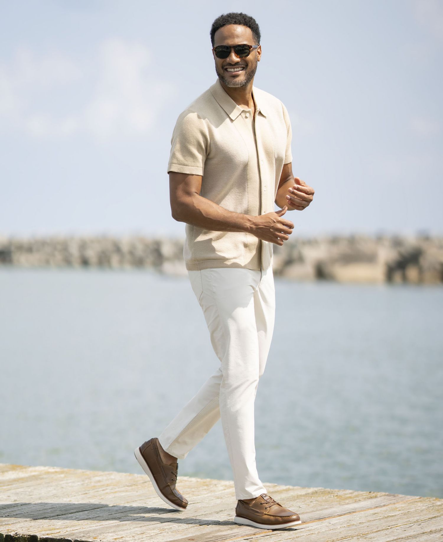 Tropics Elastic Lace Moc-Toe Boat Shoes
