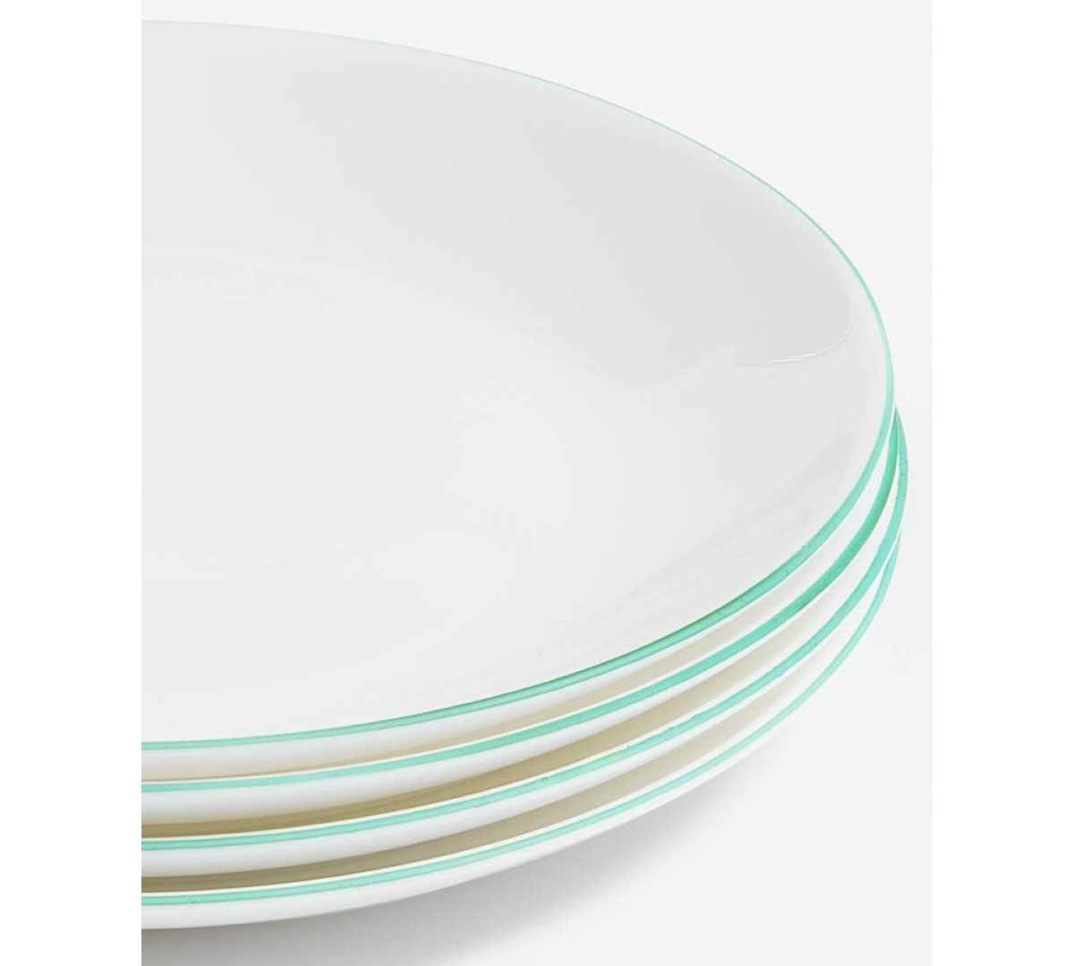 Arch Studio Opal Glass Rim Salad Plates, Set of 4, Service For 4