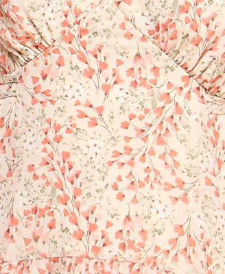 Women's Floral Printed V-Neck Dress