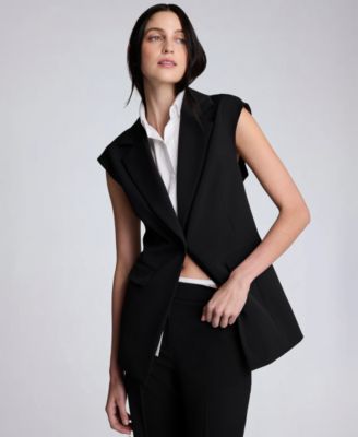 Women's Notch Collar One-Button Vest