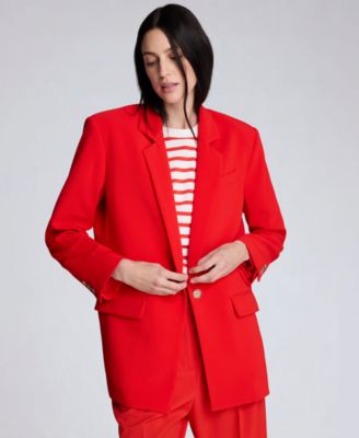 Women's One-Button Notch Collar Jacket