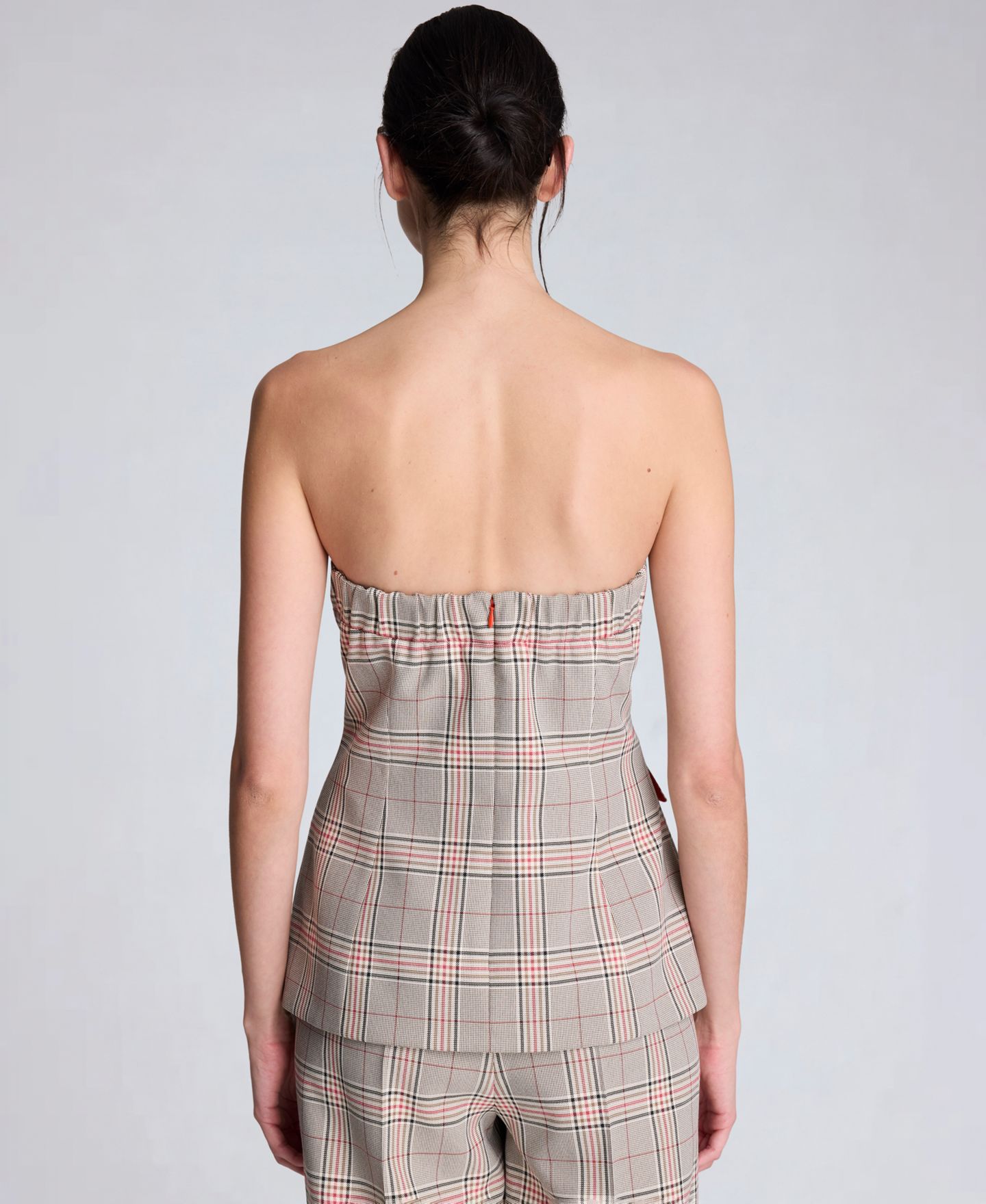 Женский жилет Kenneth Cole Strapless Button-Front Shirt Vest, цвет: Устричный разноцветный — фото 9