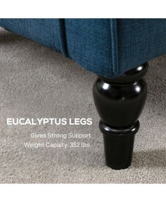 Button-Tufted Accent Chair with High Wingback, Rounded Cushioned Armrests