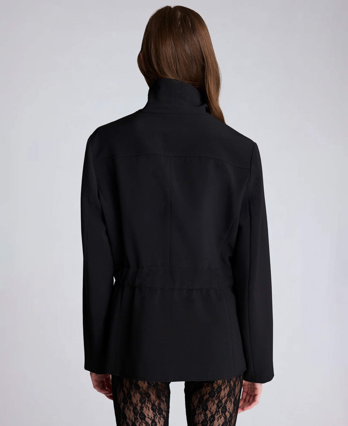 Kenneth Cole Women's Notch Collar Vision Twill Belted Jacket