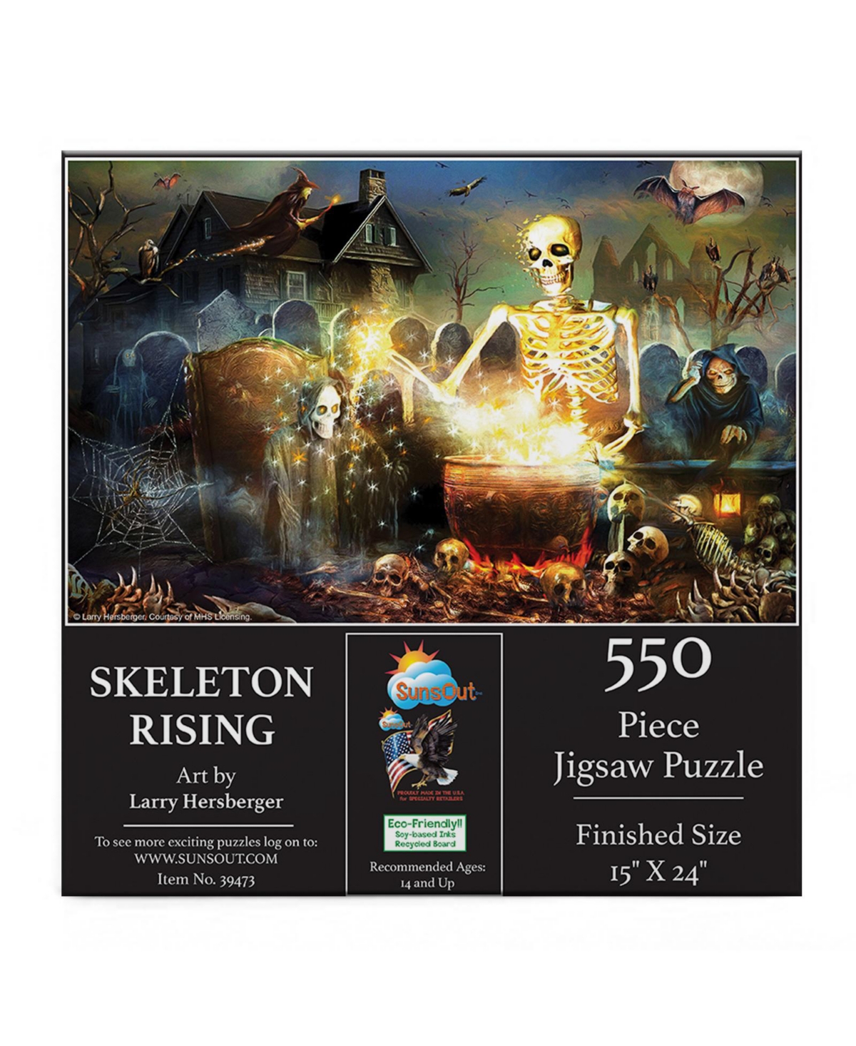 SunsOut Skeletons Rising 550 piece Jigsaw Puzzle for Adults Halloween