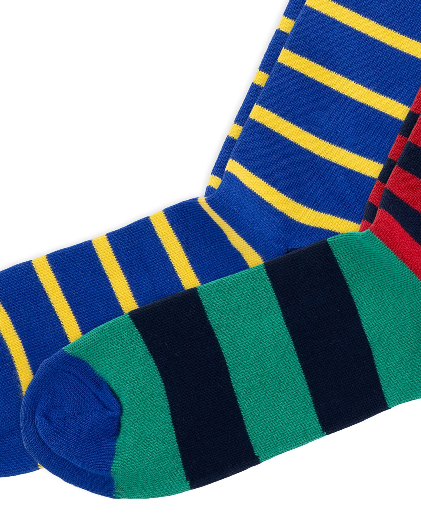 Носки Stripes для мужчин, средней высоты, 2 шт. — Polo Ralph Lauren, цвет: Красный / Зелёный — фото 3