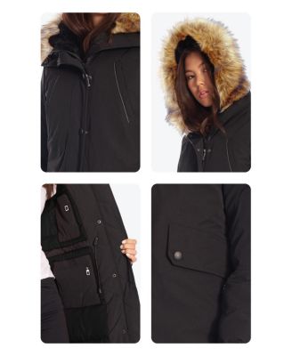 Women's Laurentian | Long Parka Winter With Faux Fur Hood