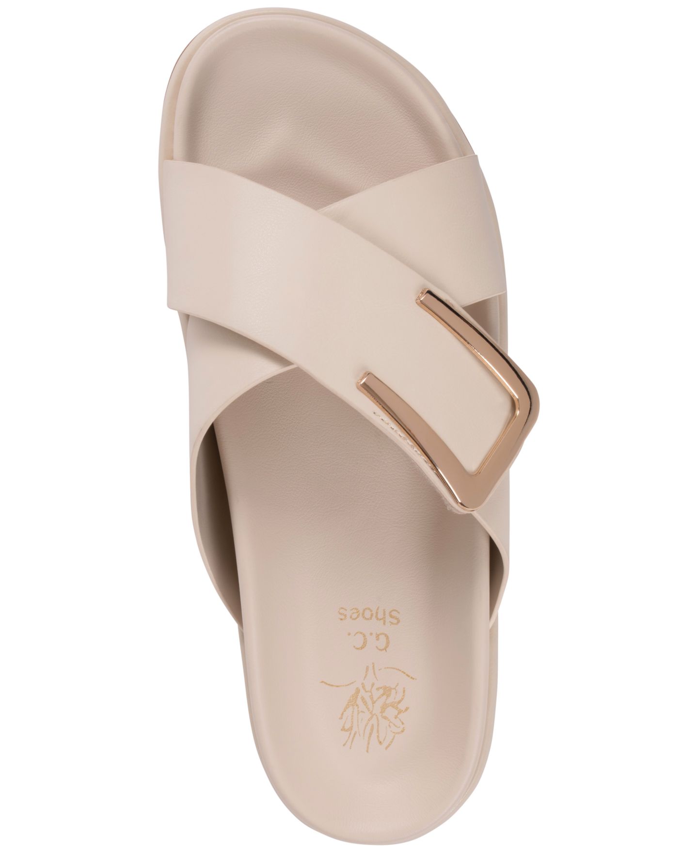 Женские сандалии GC Shoes Weekend Crisscross Footbed, цвет: Бежевый — фото 4