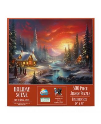 Holiday Scene 500 piece Jigsaw Puzzle for Adults  Christmas