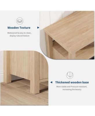 63" Tall Entertainment Center with Storage and Open Shelf Farmhouse TV Stand