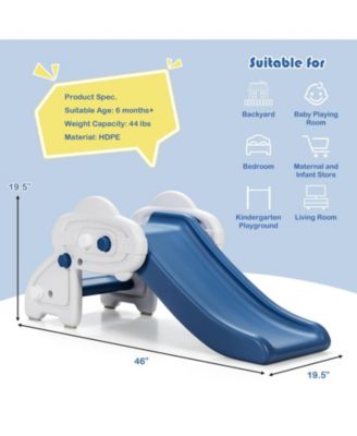 Kids Indoor Slide Freestanding Toddler Slide with Climbing Steps and Handrails