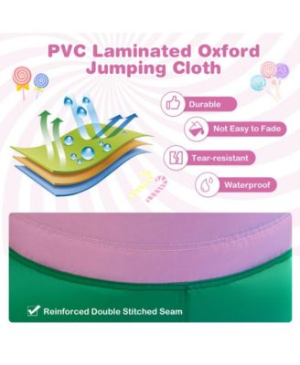 Inflatable Candy Water Park for Kids with Slide Splash Pool and Bouncy Play Zones