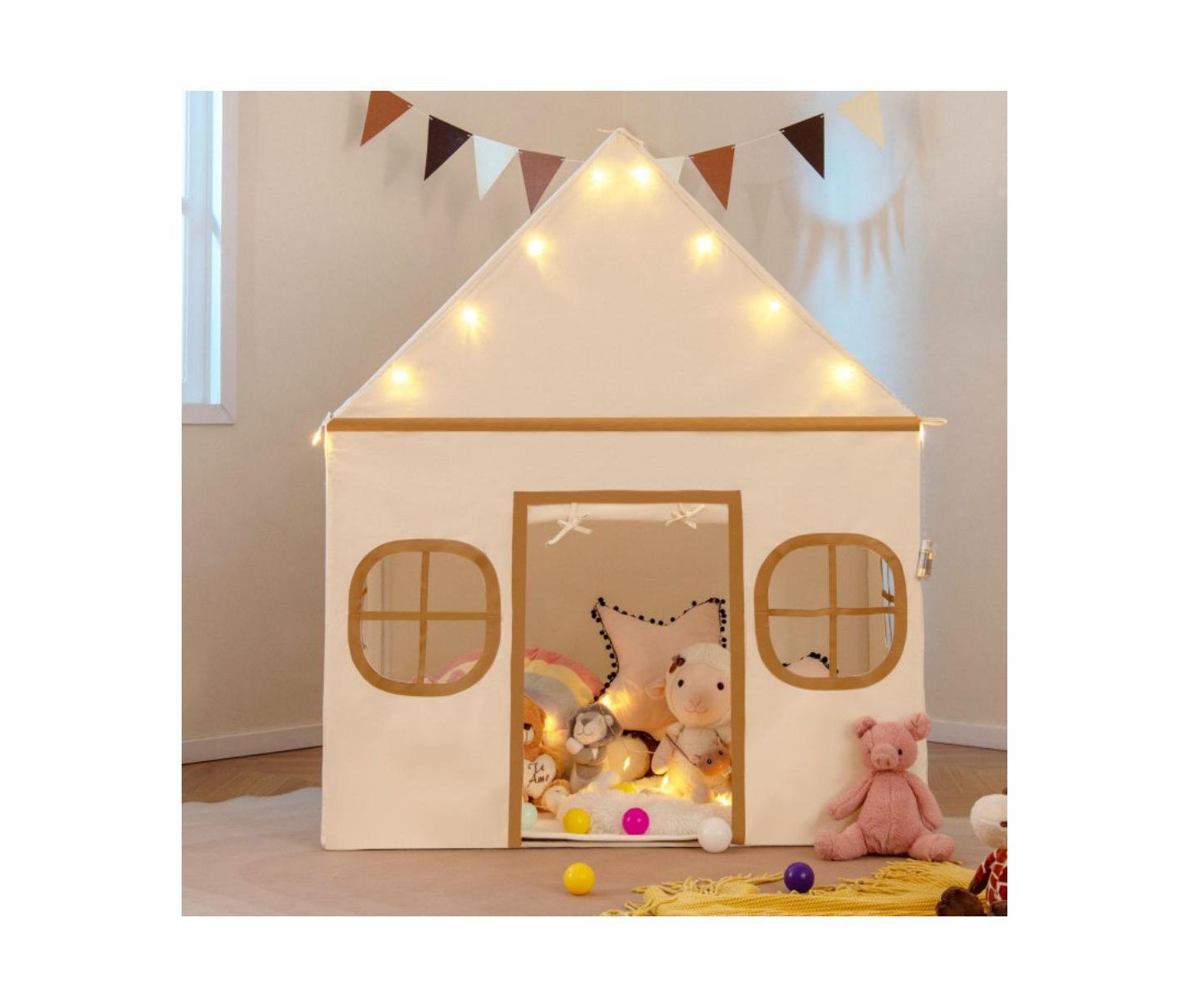 Детские игрушки HONGGE Star Lights 3-Piece Play Tent, Ages 3+, цвет: Кофейный — фото 4