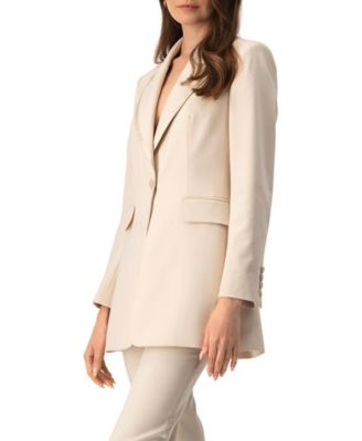 Women's Tailored Blazer With Satin Lapel