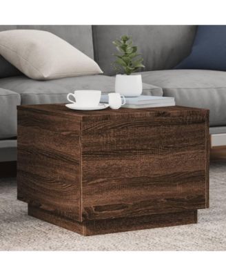 Coffee Table Brown Oak Engineered wood 19.7x19.7x15.7 in