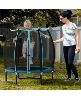 Kid's Indoor Trampoline with Safety Enclosure Bungee Cords and Galvanized Steel Frame