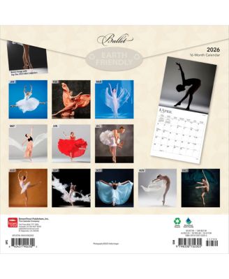 Ballet | 2026 12 x 24 Inch (Hanging) Monthly Square Wall Calendar