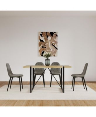 Modern Accent Dining Chairs (Set of 4, Grey