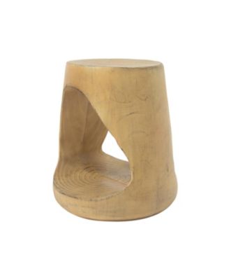 Hollow Side Table, Wood-like texture, Natural Color