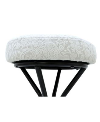 29" Floral Counter Stools - Black & White (Set of 2)