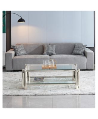 C013A-LEG-Silver Stainless Steel coffee table