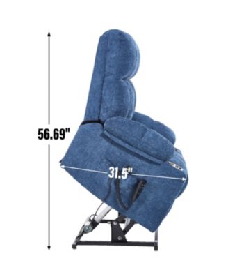Blue Power Lift Recliner Massage Chair