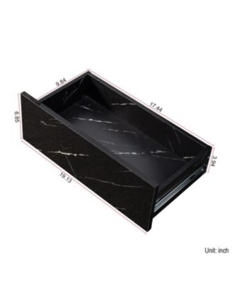 LED Coffee Table with Storage & Shelf