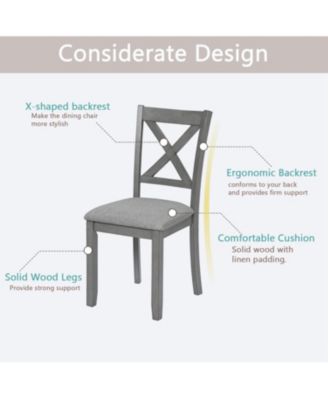 Streamdale   Dining Chairs Set of 4, Padded Seat