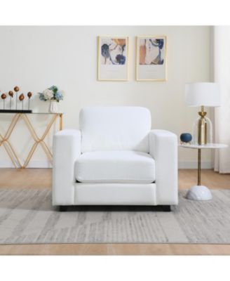 Oversized Chenille Accent Chair, Washable Cover