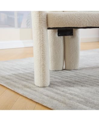 Streamdale Velvet Accent/Dining Chair Set of 2 (Beige Teddy)