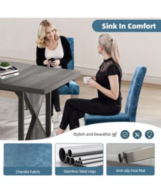 Streamdale Modern Velvet Dining Chairs (Set of 2)