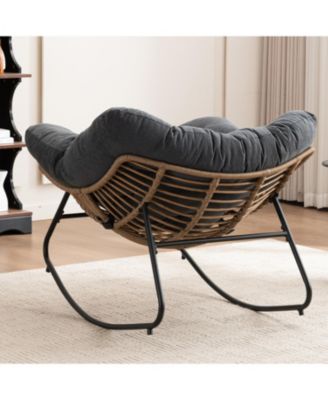 Chenille Rocking Accent Chair