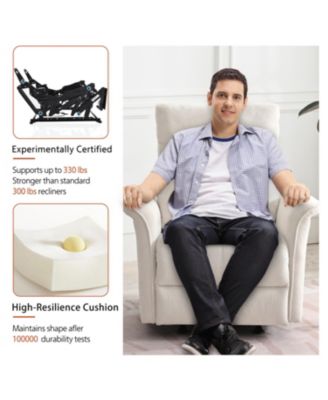  Fabric Rocker Recliner Chair - Gray