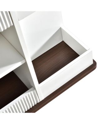 Streamdale Adjustable Lift-Top End Table with Wheels & Storage