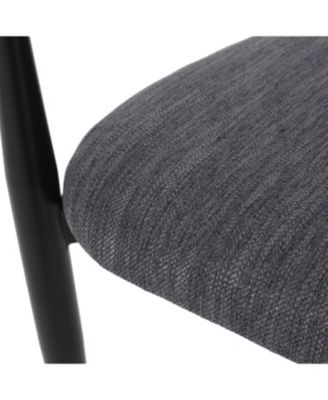 Modern Gold Accent Upholstered Dining Chairs (Set of 2)