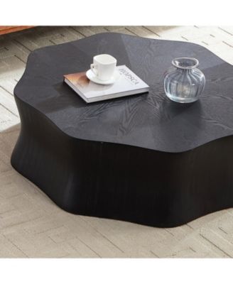 Streamdale Black Petal Coffee Table - Birch Veneer, Brushed Sides