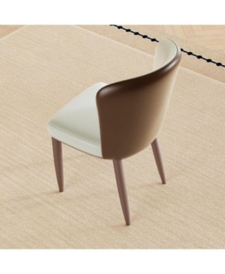 Modern Dining Chairs, Carbon Steel Legs (Set of 2)