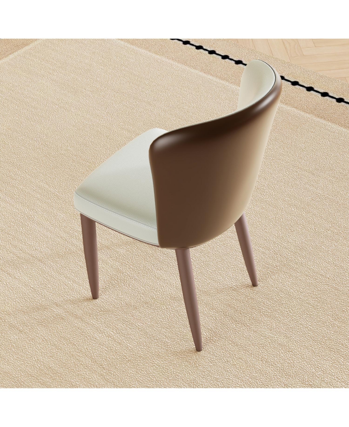 Streamdale Furniture Modern Dining Chairs, Carbon Steel Legs (Set of 2)