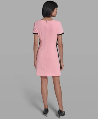 Women's Bow Trim Scuba Crepe Sheath Dress