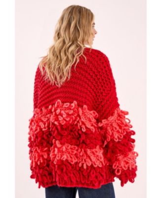 Women's Extreme Stripe Loopy Cardigan