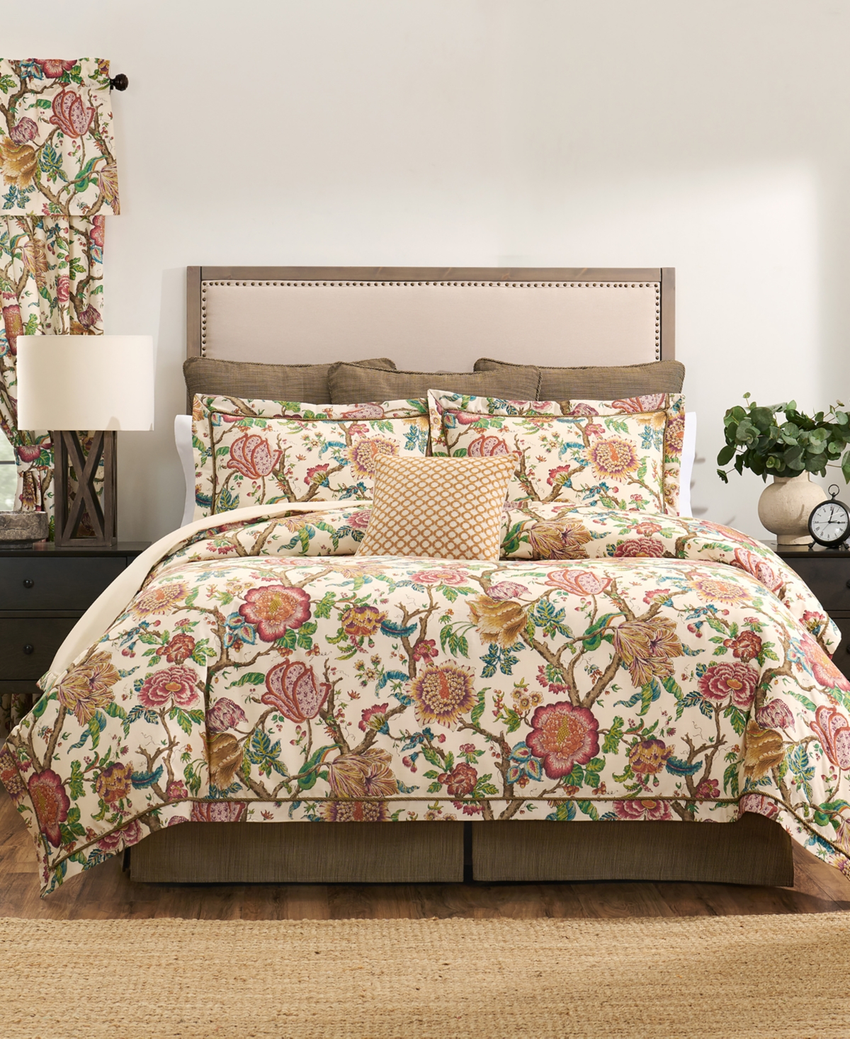 Rose Tree Bronte Floral Tailored Drapery Panel Set, 50" x 84"
