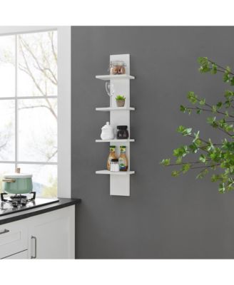 Arica Utility Column 4-Tier Spine Wall Shelves