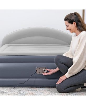 Tritech LoungeLux Headboard 33" Queen Air Mattress with Built-in AC Pump