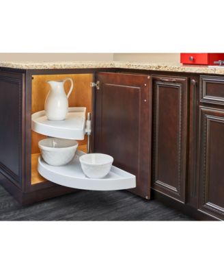 39" Lazy Susan Half-Moon Polymer Two-Tier Blind Cabinet 6882-39-11-570