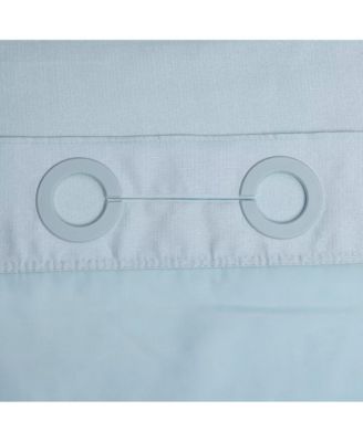 Slub Texture Shower Curtain with Snap-In Liner, and Sheer Window, 71"X74"