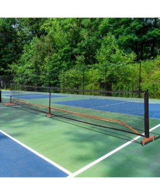 22FT Portable Pickleball Net Set with Bag, Balls, Paddles, Wheels and Court Lines, Regulation Size Frame
