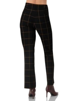 Women's Black Tailored Straight-Leg Trousers